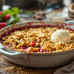 5-ingredient Rhubarb Crumble
