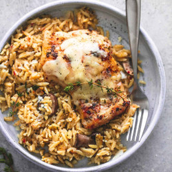 Slow Cooker Parmesan Herb Chicken &amp; Orzo