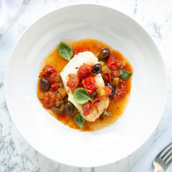 Cod Puttanesca - Sicilian Fish Stew