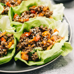 Asian Style Ground Beef Lettuce Wraps