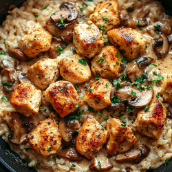 One Pot Chicken &amp; Mushroom Rice