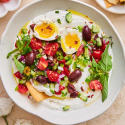 Mediterranean Whipped Cottage Cheese Salad