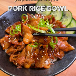 Japanese Pork Ricebowl (butadon)