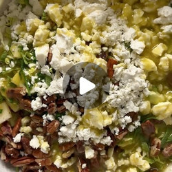 Hot Honey Mustard Brussels Sprout Salad