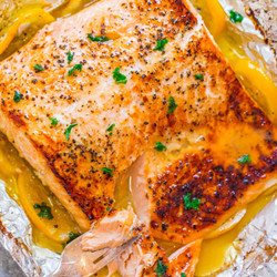 Sheet Pan Lemon Garlic Butter Salmon