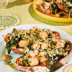 Boozy Butter Beans And Greens