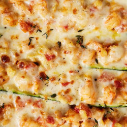 Garlicky Shrimp Zucchini Boats