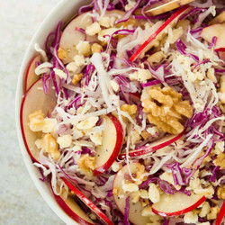 Cabbage Salad With Apples And Walnuts