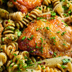 One-pan Braised Chicken Thighs And Fennel Pasta
