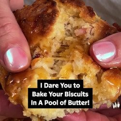 Hot Honey Ham And Cheese Biscuits