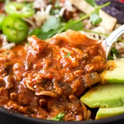 Smoky Beef And Poblano Chili
