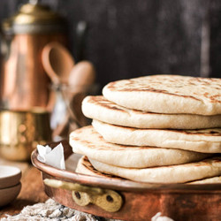 Homemade Roasted Garlic Naan