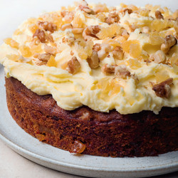 Ginger and Walnut Carrot Cake