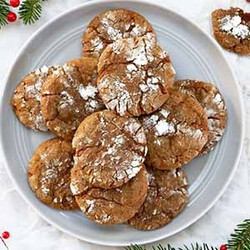 Soft Gingerbread Crinkle Cookies