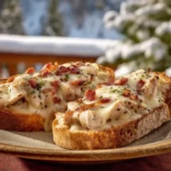 Chicken Alfredo Texas Toast