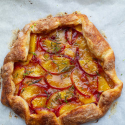 Peach, Rosemary And Lime Galette