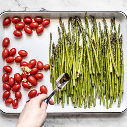 Roasted Asparagus And Tomatoes