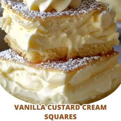 Vanilla Custard Cream Squares