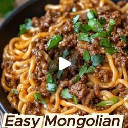 Easy Mongolian Ground Beef Noodles
