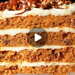 Praline Crunch Carrot Cake Layer Cake