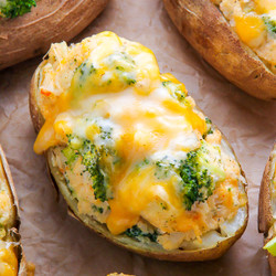 Broccoli And Cheddar Twice-baked Potatoes