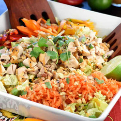Thai-inspired Chicken Chopped Salad With Peanut Dressing