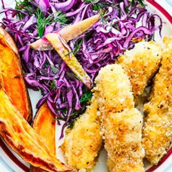 Crispy Cod Fingers With Wedges &amp; Dill Slaw