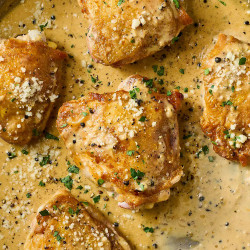 Cacio e Pepe Chicken Thighs