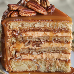 Southern Pecan Caramel Cake