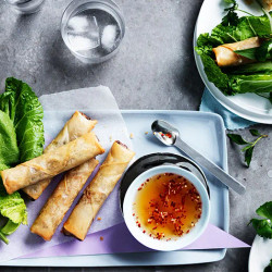 Thi Le’s Vietnamese Spring Rolls With Mustard Leaves And Herbs