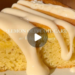 Lemon Olive Oil Cake With Whipped Honey