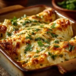 Mexican Green Chile, Chicken &amp; Cheese Enchiladas