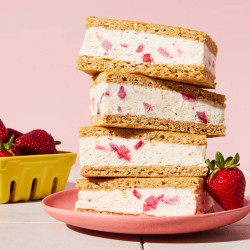 Homemade Strawberry Ice Cream Sandwiches