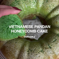 Updated Vietnamese Pandan Honeycomb Cake