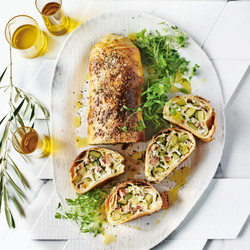 Strudel Met Courgette, Ricotta, Pancetta En Olijfolie