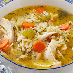 Lemon Chicken-orzo Soup