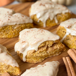 Sourdough Pumpkin Scones (with A Maple Glaze!)