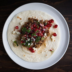 Slow Cooker Harissa Lamb Tacos With Pomegranate Salsa
