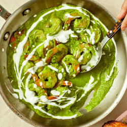 Green Shrimp And Grilled Bread