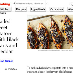 Loaded Sweet Potatoes With Black Beans And Cheddar