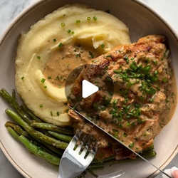 Creamy Garlic Parmesan Chicken With Mash And Greens
