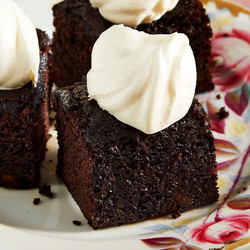 Ginger Cake Squares With Chantilly Cream
