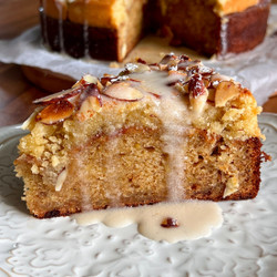 Brown Butter Almond Croissant Banana Cake