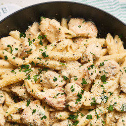 One-skillet Chicken Alfredo Pasta