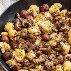 Garlic Mushroom Cauliflower Skillet Recipe
