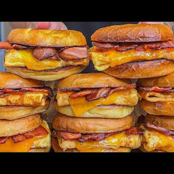 High Protein Breakfast Bagels