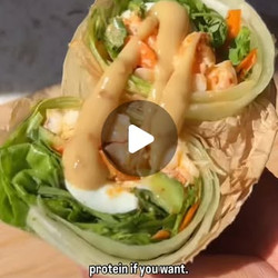 High Protein Low Carb Spicy Shrimp Lettuce Wrap