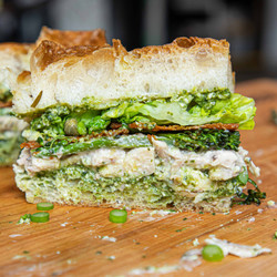 Crispy Chicken Skin Sandwich