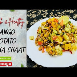 Mango Potato Chana Chaat Recipe