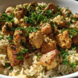 Amazing High-protein Garlic Chicken Rice